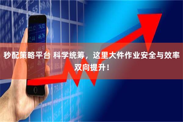 秒配策略平台 科学统筹,这里大件作业安全与效率双向提升!